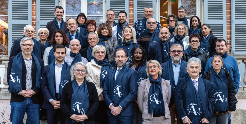 Photographie des membres de la liste "Unis pour Amilly"